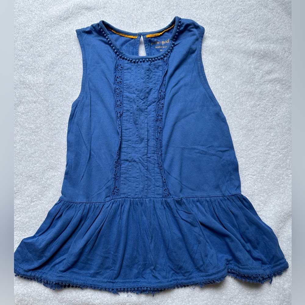 🌸 Mini boden sleeveless blue peplum top